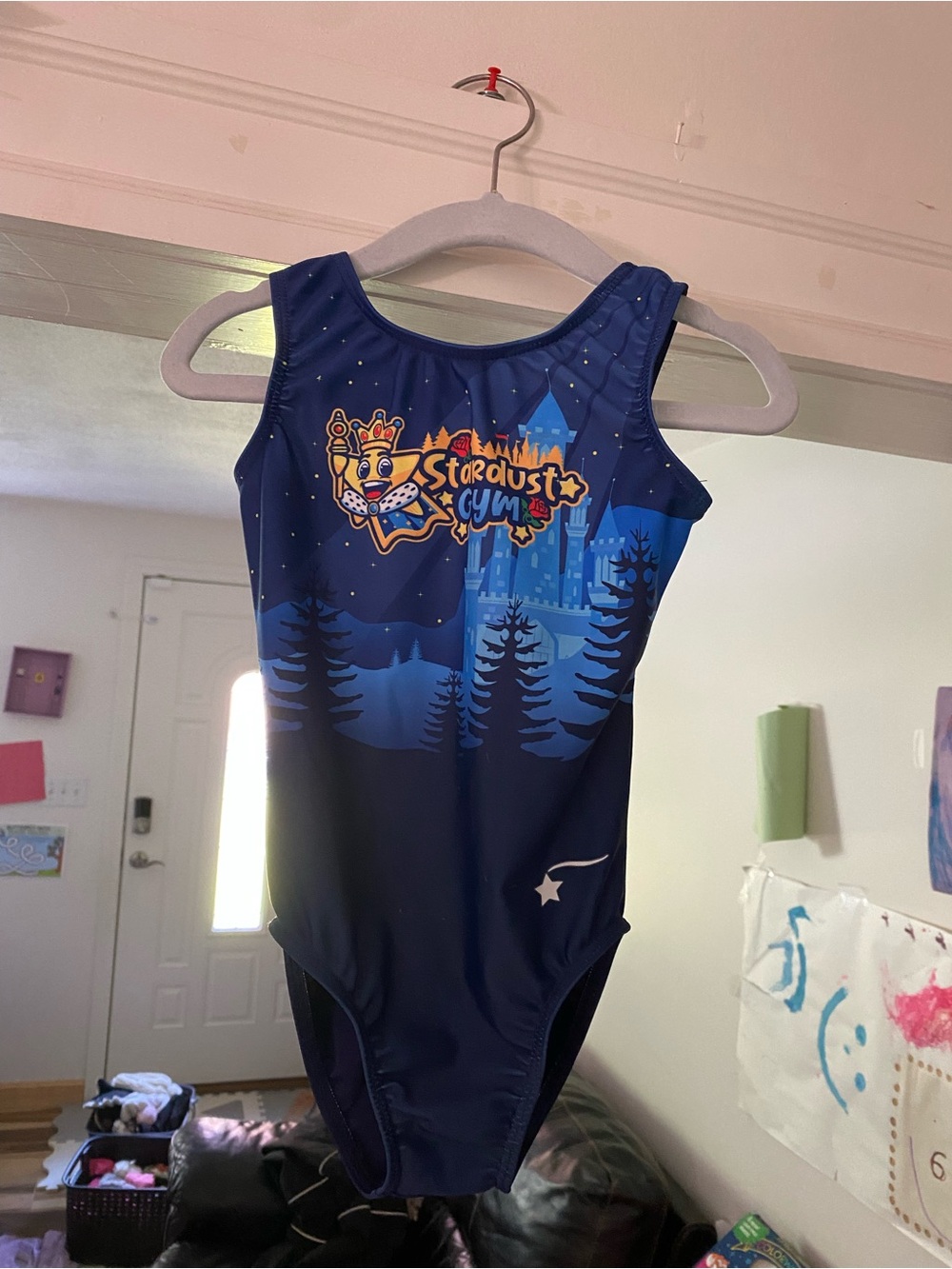 Stardust Gym Navy Blue Girls' One-Piece Leotard